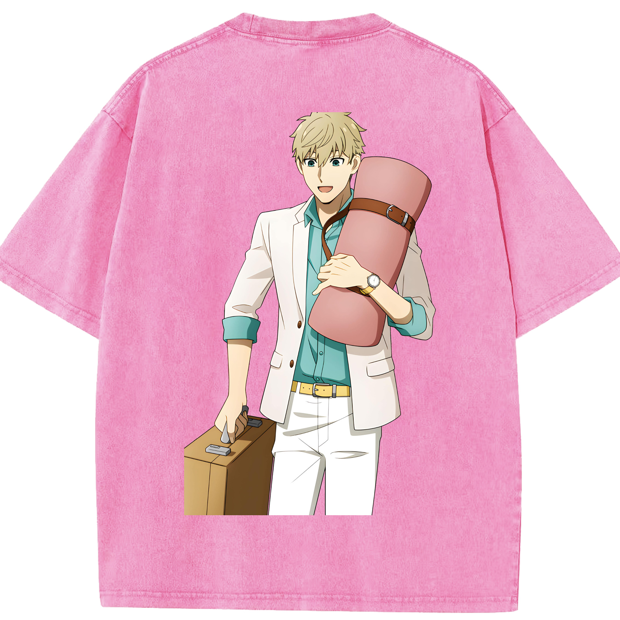 （画像用） SPY×FAMILY间谍家家酒 綿100% ヴィンテージ風 半袖Tシャツ（背面プリント）
